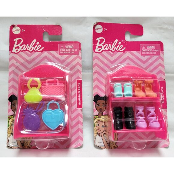 Barbie Accessories Shoes Purses Mattel LOT OF 2 PACKS - Lot C - Picture 2 of 6